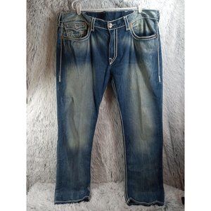 True Religion Ricky Jeans Mens 44 Relaxed Fit Stretch Stretch Straight Leg Denim